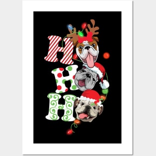 Ho Ho Ho Bulldog Posters and Art